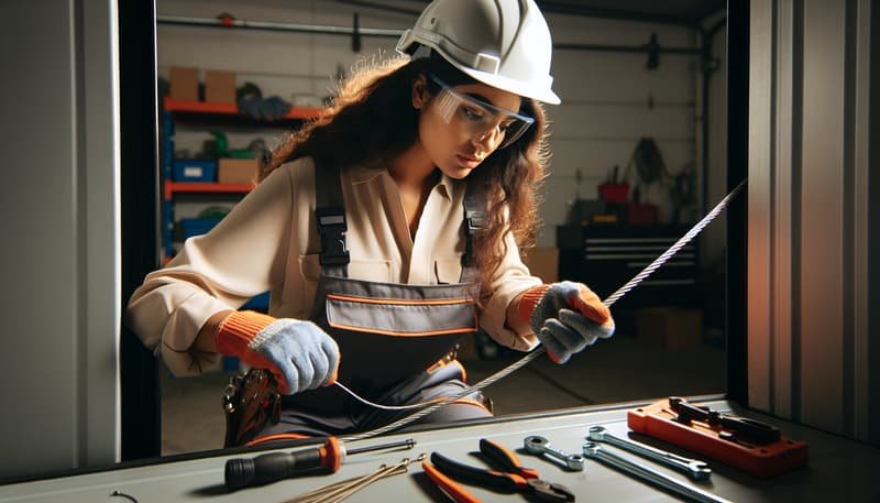Garage Door Cable Repair in Hingham Center